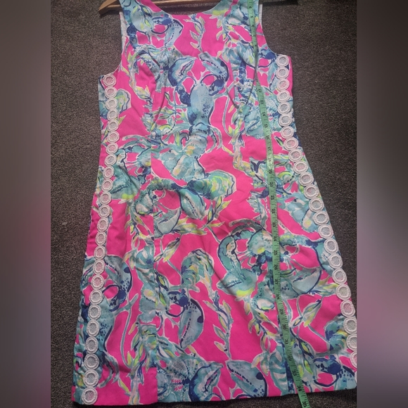 LILLY PULITZER Lobsters In Love Mila Shift summer Dress USA 6 UK 10 - Picture 11 of 11